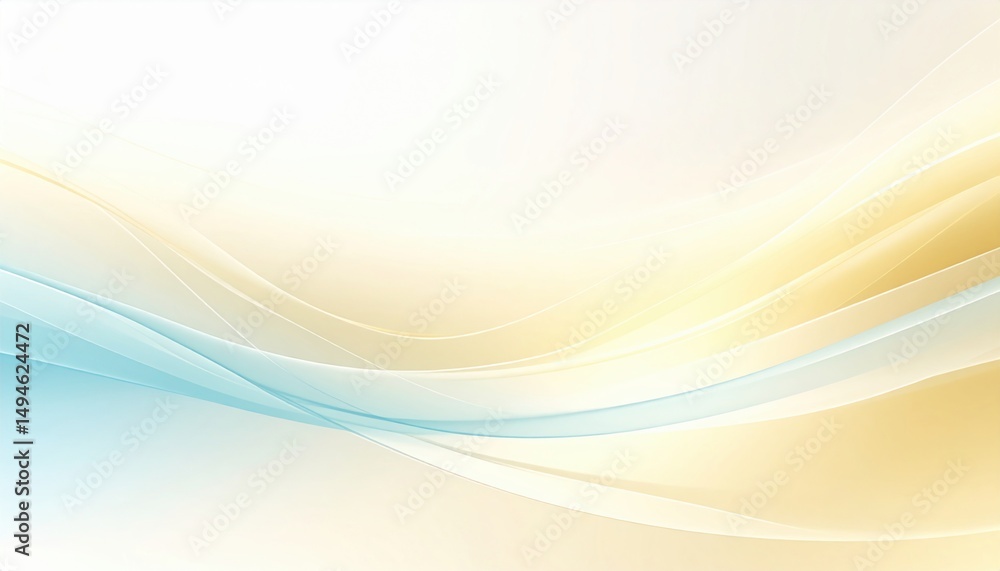 Poster dynamic abstract waves digital art soft color palette bright environment minimalist viewpoint modern