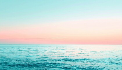 Obraz premium Calm ocean waves at sunset coastal location nature photography serene environment wide-angle view tranquility concept