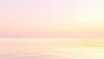 Obraz premium Serene sunset reflection over calm ocean waters coastal landscape digital photography tranquil atmosphere wide angle view