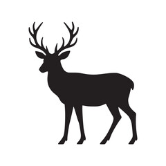 deer silhouette vector illustration