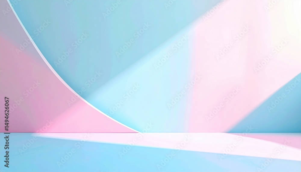 Poster dynamic abstract art installation modern gallery digital art minimalist environment artistic perspec