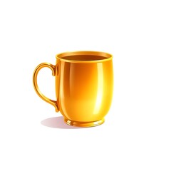 Gold-speckled white mug with a golden dipped base and glossy finish.
Displayed against a white background, subtle yet striking.