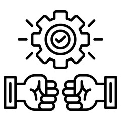 Conflict Revolution Icon Outline