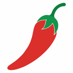 Chili Pepper Silhouette icon on white background