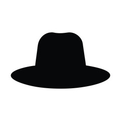 Simple Silhouette of a Classic Fedora Hat
