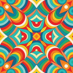 Abstract geometric pattern of farm food. Stylized poster with fruit and vegetables. Agriculture plants in cubism style. Contemporary art of healthy, natural, organic products. Flat vector