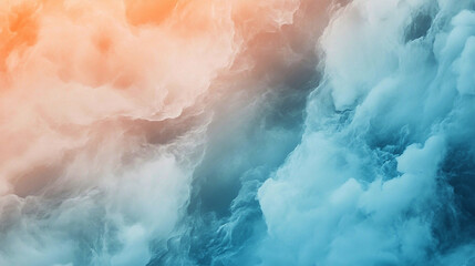 Fototapeta premium Abstract and ethereal gradient background in shades of blue orange and white creating a soft visual