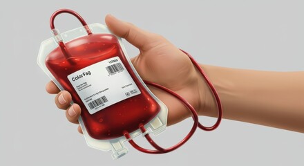 A Hand Holding a Blood Bag: Donation, Transfusion, and Healthcare