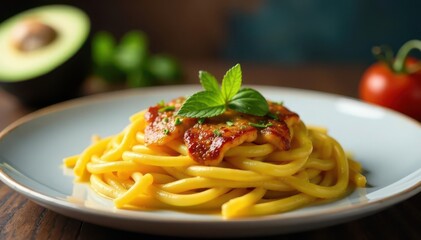 Close-up of untouched meal, clock showing fasting time, food restriction, countdown, goal setting