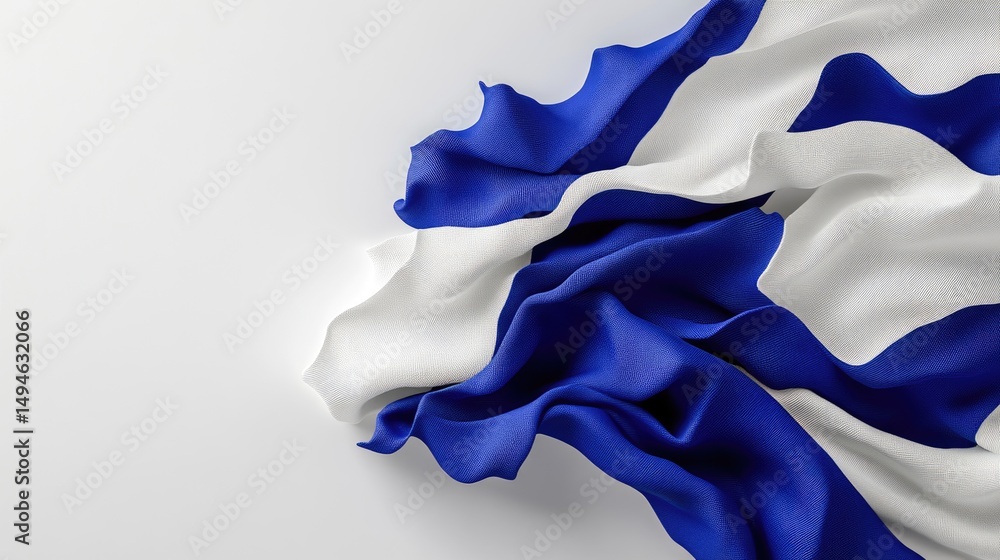 Poster digital rendering of a rippling national banner.