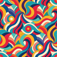 Abstract geometric pattern of farm food. Stylized poster with fruit and vegetables. Agriculture plants in cubism style. Contemporary art of healthy, natural, organic products. Flat vector