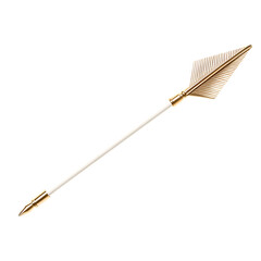 Sleek Arrow with Minimalist Finish in Pure Ivory Isolated on Transparent Background