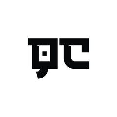 QC monogram logo design letter text name symbol monochrome logotype alphabet character simple logo