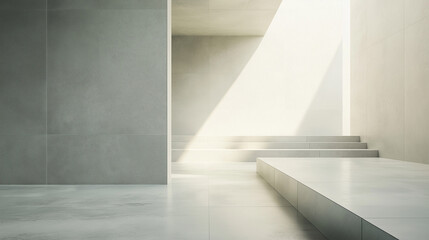 Obraz premium Tile with a matte finish in subtle tones of light grey,