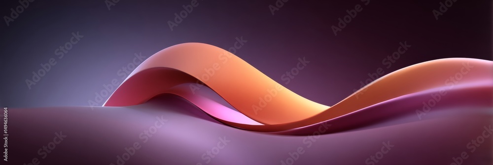 Poster abstract background with delicate wavy shapes, soft gradients and dynamic composition