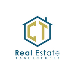 Fototapeta premium Modern Real Estate Logo – House, Apartment, Building, Architecture, Construction, Property Investment, Corporate Branding Design 