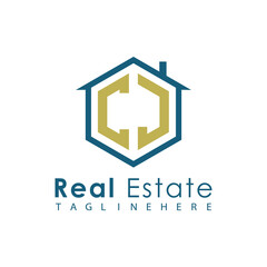Modern Real Estate Logo – House, Apartment, Building, Architecture, Construction, Property Investment, Corporate Branding Design
