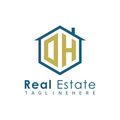 Modern Real Estate Logo – House, Apartment, Building, Architecture, Construction, Property Investment, Corporate Branding Design
