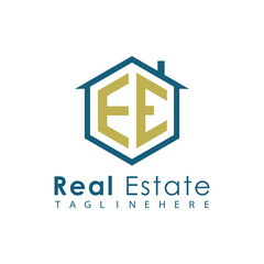 Modern Real Estate Logo – House, Apartment, Building, Architecture, Construction, Property Investment, Corporate Branding Design
