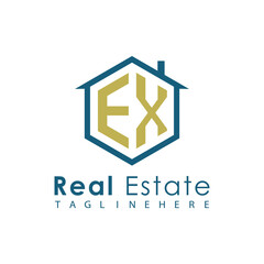 Fototapeta premium Modern Real Estate Logo – House, Apartment, Building, Architecture, Construction, Property Investment, Corporate Branding Design 