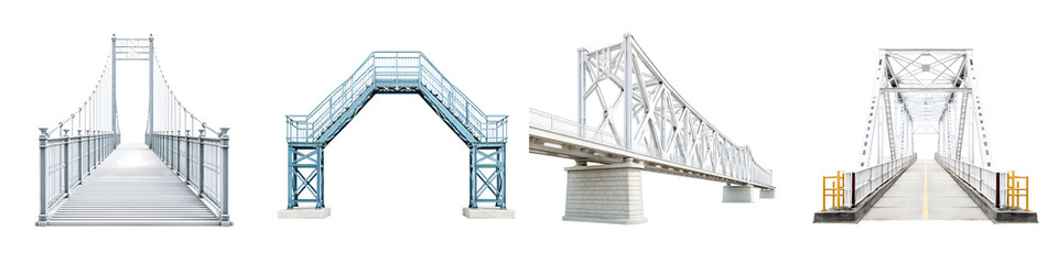 Collection of modern bridge designs and architectural structures