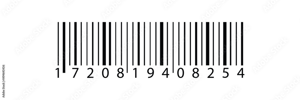 Poster barcode icon. ean-13 bar code isolated on white background. barcode labels for scanning, retail stor