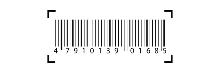 barcode vector icon illustration design. EAN-13 bar code isolated on white background. barcode icon for selling, Product Barcode.