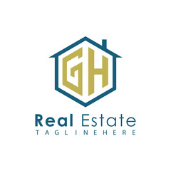 Modern Real Estate Logo – House, Apartment, Building, Architecture, Construction, Property Investment, Corporate Branding Design
