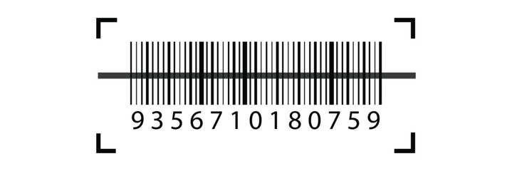 Art & Simple barcode icon. EAN-13 bar code isolated on white background. barcode icon for selling, Product Barcode. Trendy bar code for web icon. Simple fake bar code.