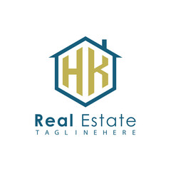 Fototapeta premium Modern Real Estate Logo – House, Apartment, Building, Architecture, Construction, Property Investment, Corporate Branding Design 