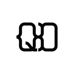 QD monogram logo design letter text name symbol monochrome logotype alphabet character simple logo