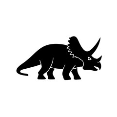 Simple dinosaur Triceratops Icon 
