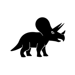 Simple dinosaur Triceratops Icon 
