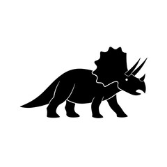 Simple dinosaur Triceratops Icon 