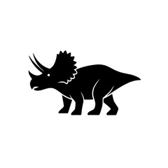 Simple dinosaur Triceratops Icon 
