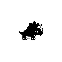 Simple dinosaur Triceratops Icon 
