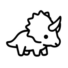 Simple dinosaur Triceratops Icon 