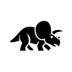 Simple dinosaur Triceratops Icon 
