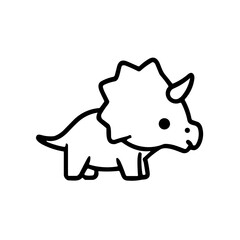 Simple dinosaur Triceratops Icon 