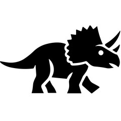 Simple dinosaur Triceratops Icon 
