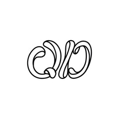 QD monogram logo design letter text name symbol monochrome logotype alphabet character simple logo