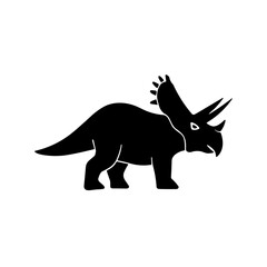 Simple dinosaur Triceratops Icon 