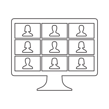 meeting zoom line icon
