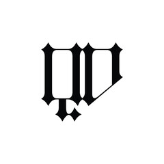 QD monogram logo design letter text name symbol monochrome logotype alphabet character simple logo