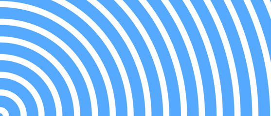 Blue and White Concentric Semi-Circle Pattern for Abstract Target Design.