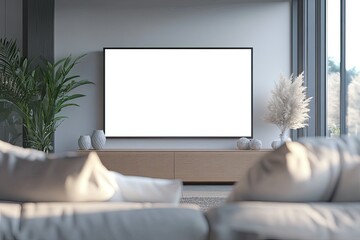 3D Render Billboard Metro Subway Station Blank Screen Mockup for Your Logo or Text Generative Ai
