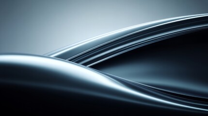 A smooth, flowing abstract design showcasing elegant curves in subtle hues of blue.