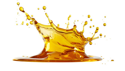 Oil Splash on Transparent Background