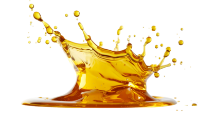 Oil Splash on Transparent Background