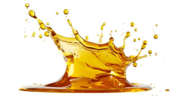 Oil Splash on Transparent Background